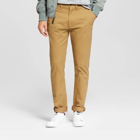 Men's Goodfellow Hennepin Slim Chino Tan Pants 31W x 30L - Picture 1 of 7